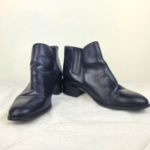 Hunt Club vintage black leather slip on Chelsea boots boho western cowgirl 7